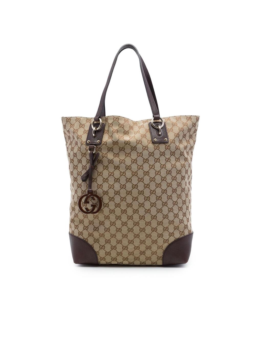 Gucci Large Gg Canvas Charm Tote Pre- #361204G53B